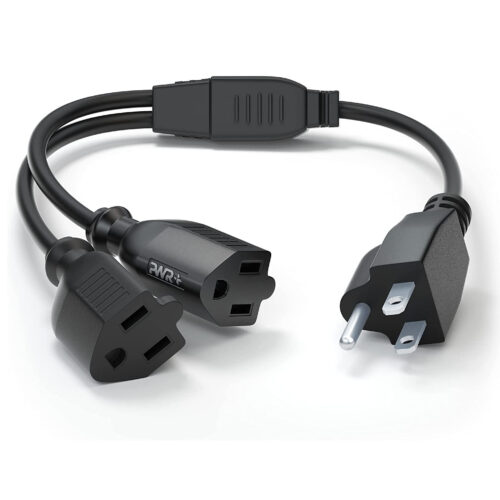 2 Ft Power Cord Extension and Splitter