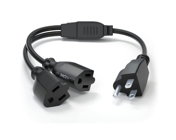 2 Ft Power Cord Extension and Splitter